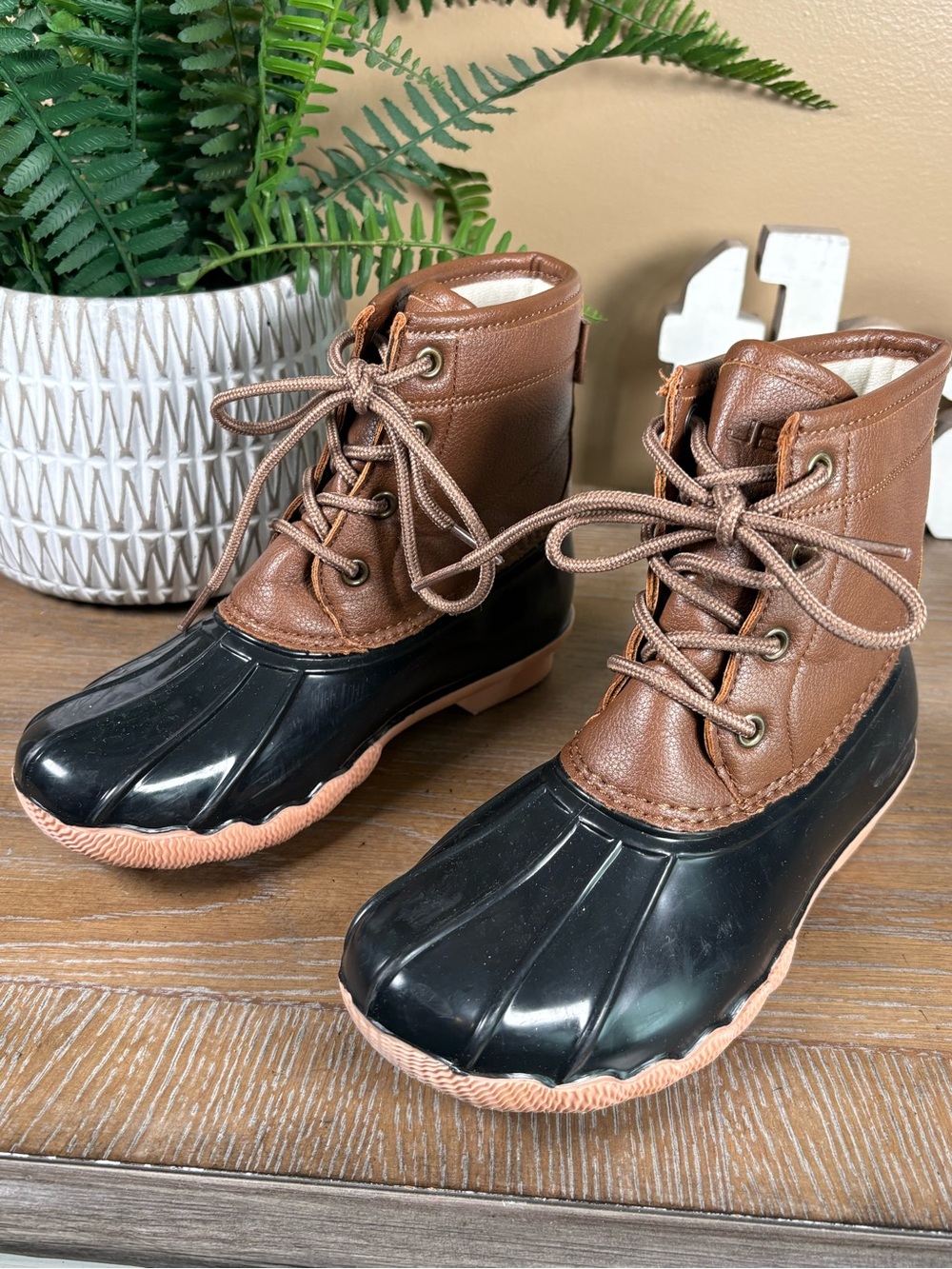 JBU‎ Kids Brown and Black Rain & Snow Boots